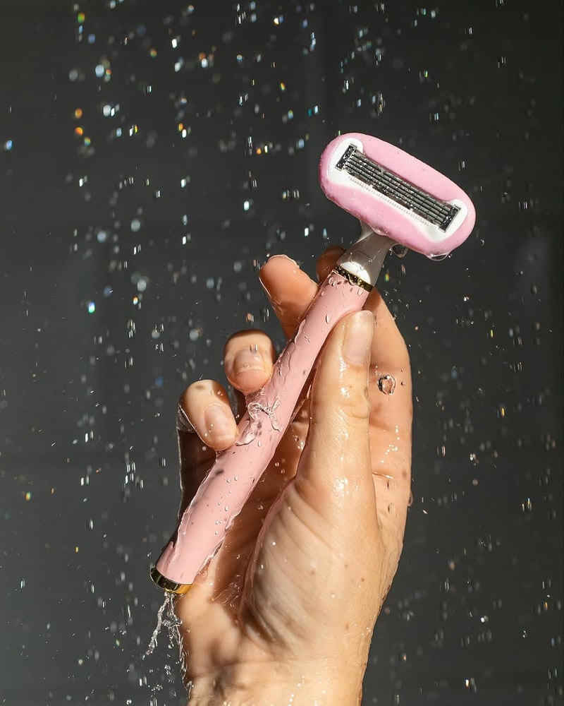 Truly Life Shaver Razor | Best Razor for Sensitive Skin | 5 Blades with Aloe & Shea Butter Infused Gel Bars | Pivoting Head & Flex-Grip Handle for Smooth, Irritation-Free Shave - Image 4